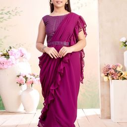 Aarika Girls Embellished Ready to Wear Lehenga & Blouse With Dupatta-picture-21