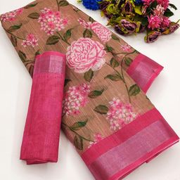Cotton Linen Saree-image-70