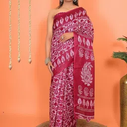 Ravi Janki Suit & Sarees Floral Pure Cotton Saree-picture-7