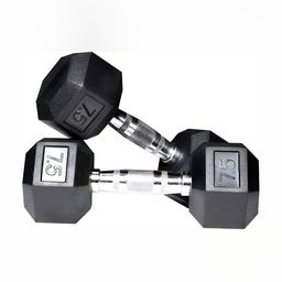 HackerX Set Of 2 Fixed Weight Dumbbells - 7.5Kg Each image 1