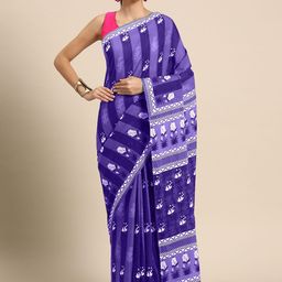BUTA BUTI Floral Pure Cotton Saree-image-20