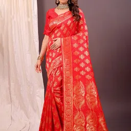 Moda Rapido Woven Design Zari Banarasi Saree-picture-41