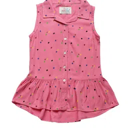 YOUNG BIRDS Polka Dot Print Shirt Style Top-picture-24
