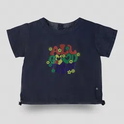 Gini and Jony Girls Short Sleeves Cotton Denim Crop Top-image-20