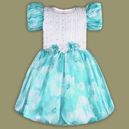Wish Karo Girls Floral Print Peplum Dress-image-13