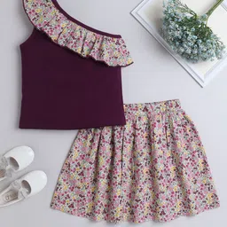 AWW HUNNIE Girls Printed Top with Skirt-image-60