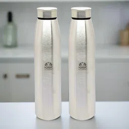 Nyra Kitchenware Steel Set of 2 Stainless Steel Solid Single Wall Vacuum Water Bottle-24