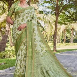 KALINI Ethnic Motifs Zari Silk Cotton Saree-picture-20