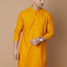 Melange by Lifestyle Men Thread Work Pathani Kurta-image-9