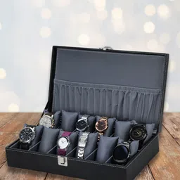 ZENWOOD Men's and Women's Watch Box Holder Organizer Case-17