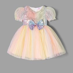 hopscotch Bow Applique Tulle Party Dress-picture-7