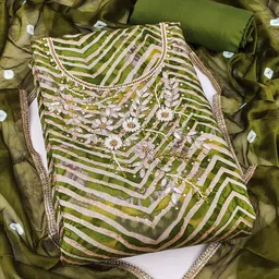 KALINI Printed Pure Silk Unstitched Dress Material-image-33