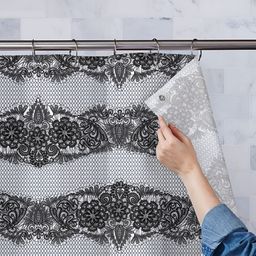 ArtzFolio Black & White Printed Waterproof Shower Curtains-image-70