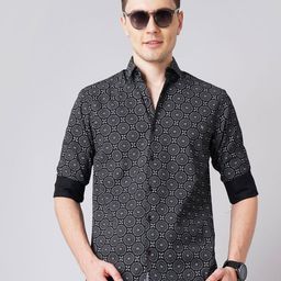 THE BEETEL HOUSE Men Standard Slim Fit Spread Collar Floral Printed Cotton Casual Shirt-image-82
