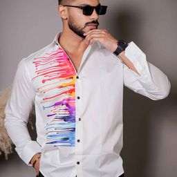 Foomer Men Standard Opaque Printed Casual Shirt-image-90