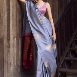 SHOP DROP Woven Design Zari Pure Silk Banarasi Saree-picture-44