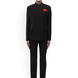 SDS By Kushal Shah Stand Collar Two-Piece Bandhgala Suit-image-55