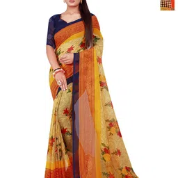 Moda Rapido Ethnic Motifs Printed Saree with Blouse Piece-image-90