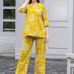 TITTLI Floral Printed V-Neck Tunic With Trousers Co-Ords-image-45