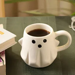 THE WHITE SPACE LIVING Black & White Printed Ceramic Glossy Mugs-38