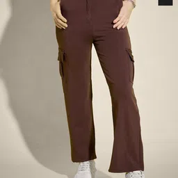 QIOA Women Pack Of 2 Relaxed High-Rise Cargos Trousers-image-139