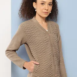 BAESD Women Self Design Woollen Cardigan-picture-18