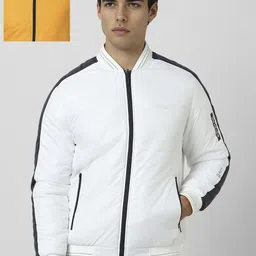 Van Heusen Flex Men Geometric Colourblocked Open Front Jacket-13
