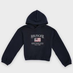 Tommy Hilfiger Girls Printed Hooded Pullover Sweatshirt-picture-43