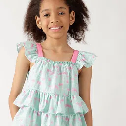 One Friday Floral Flutter Sleeve Cotton Top-image-6