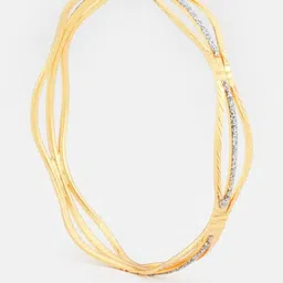 Anouk Set of 2 Gold Plated & Dual-Toned Wavy Shaped Bangles image 2