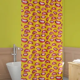 ArtzFolio Yellow & Red Conversational Printed Waterproof Shower Curtain-image-91