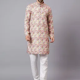 Yugnik Men Regular Thread Work Kurta with Pyjamas-8