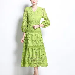 JC Collection Women Self Design A-Line Midi Dress-image-20