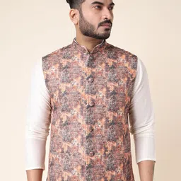 W & G Printed Nehru Jacket-28