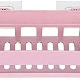 Self Adhesive Multi-Purpose Wall Hanging BATHROOM floating Shelf Plastic Wall Shelf-image-43