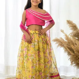 Fairies Forever Girls Printed Ready to Wear Lehenga & Blouse With Dupatta-picture-2