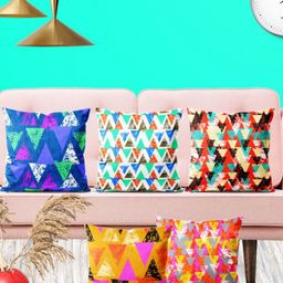 ArtzFolio Multicoloured Set of 5 Square Cushion Covers-image-106