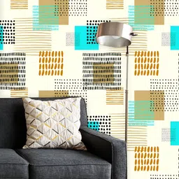 ArtzFolio Printed UV-Resistant Anti-Bacterial Abstract Ink Shapes Peel & Stick Wallpaper-image-73