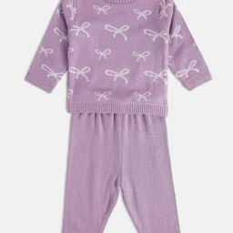 MINI KLUB Girls Printed Round Neck Long Sleeves Sweatshirt With Jogger-image-10