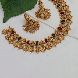 Rujve Jewellery Gold Plated Stones Studded Jewellery Set-47