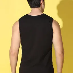 WOOSTRO Pack Of 2 Printed Combed Cotton Gym Vests VWS26(MORE BLACK)(RUN RUST) image 4