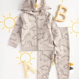 max Boys Printed Hooded Sweatshirt With Jogger-image-16