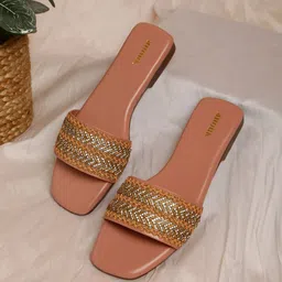 Anouk Women Ethnic Embellished Open Toe Flats-image-89