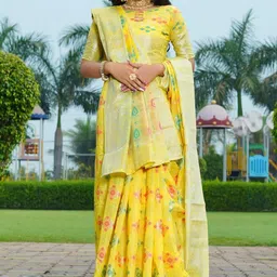 Areca Designer Ethnic Motifs Zari Linen Blend Banarasi Saree-17
