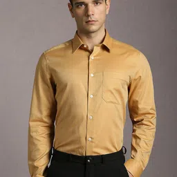 Louis Philippe Geometric Self Design Long Sleeves Pure Cotton Formal Shirt-picture-22