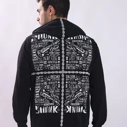 PUNK Men Graphic Printed Hooded Sweatshirt-image-23
