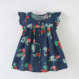 LULU & SKY Girls Floral Printed A-Line Knee Length Dress-picture-47