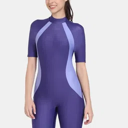 Zelocity by Zivame Color-Blocked Zipper Legsuit-picture-24