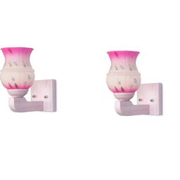 1ST TIME Pink & White Solid Glass Traditional Cylinder Wall Lamps Wall Lamps-picture-42
