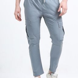 SWISS HORN Men Cotton Stretchable Cargo Track Pants-image-31